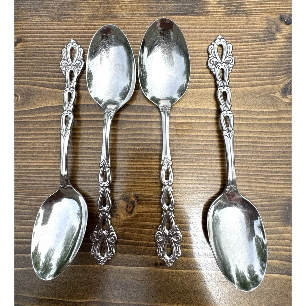 Oneida‎ Chandelier Place/Oval Soup Spoon Set of 4 Stainless Flatware Replacement